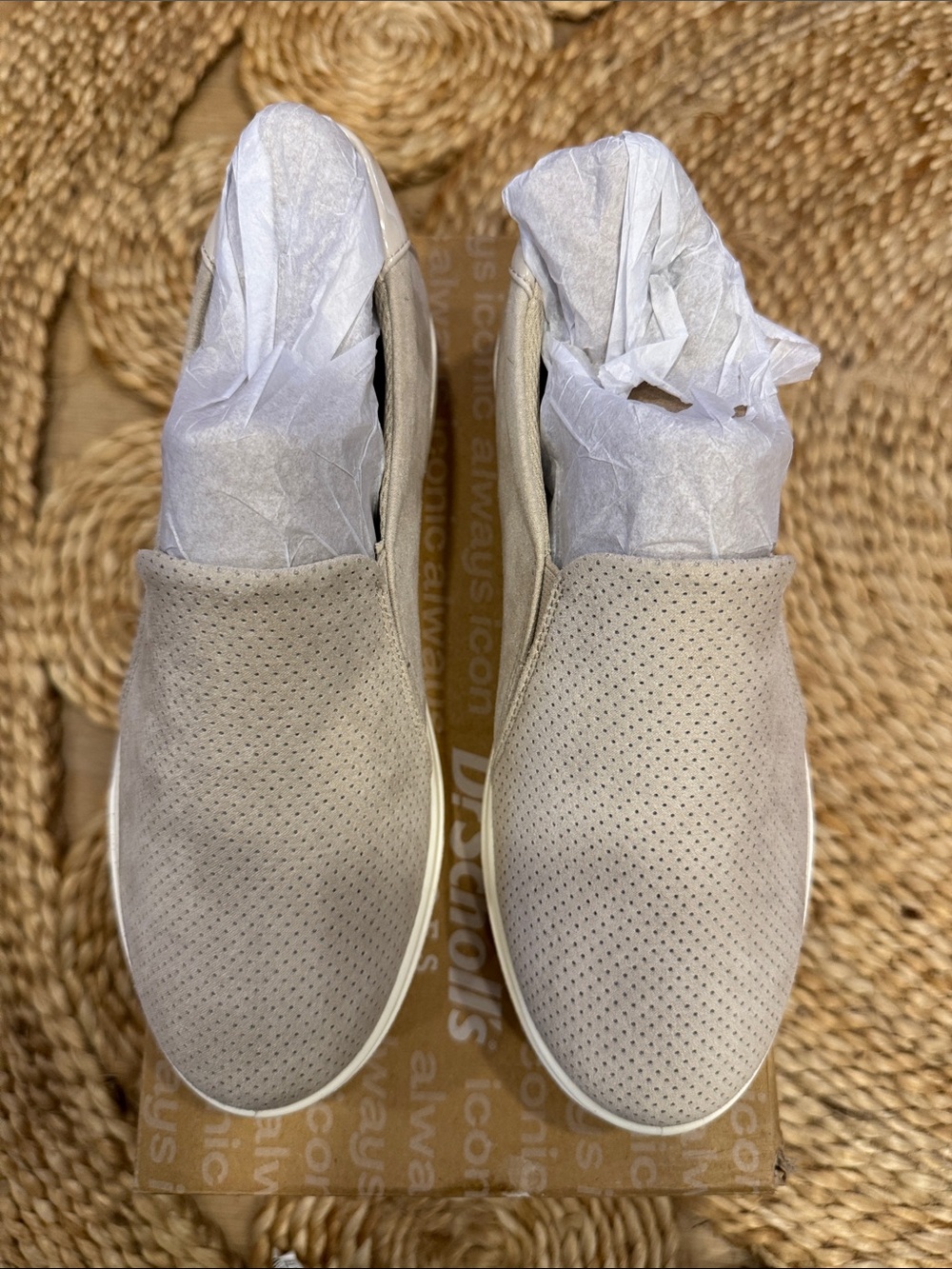 New Dr. Scholl's Taupe Madison Cloud Oyster Slip On Loafers Size 6